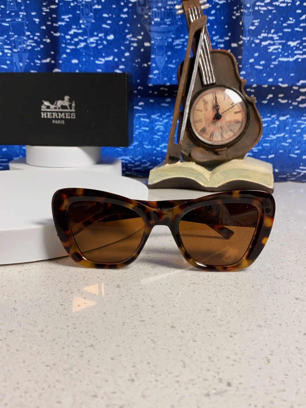 Hermès Cat-Eye Brown Lens Sunglasses for Men & Women - 358924 - detail image 9