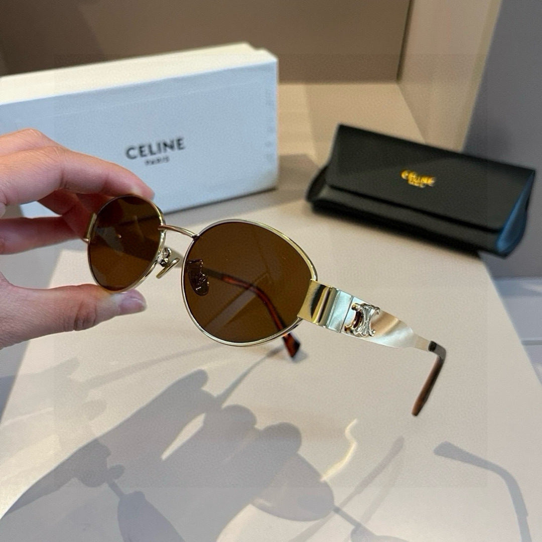Celine Cat-Eye Gold Lens Sunglasses for Men & Women - 431968 - detail image 3