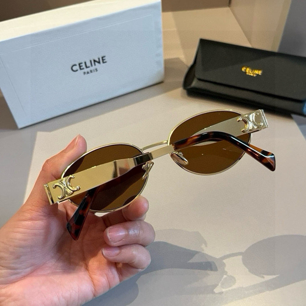 Celine Cat-Eye Gold Lens Sunglasses for Men & Women - 382518 - detail image 5