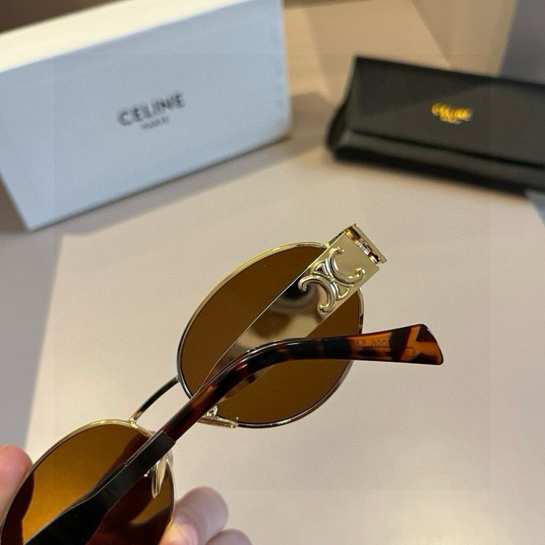 Celine Cat-Eye Gold Lens Sunglasses for Men & Women - 998070 - detail image 6