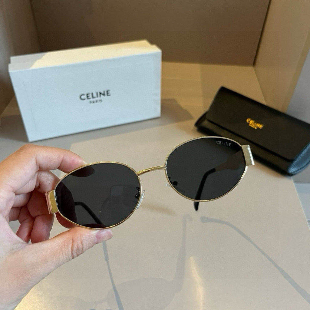 Celine Cat-Eye Gold Lens Sunglasses for Men & Women - 998072 - detail image 9