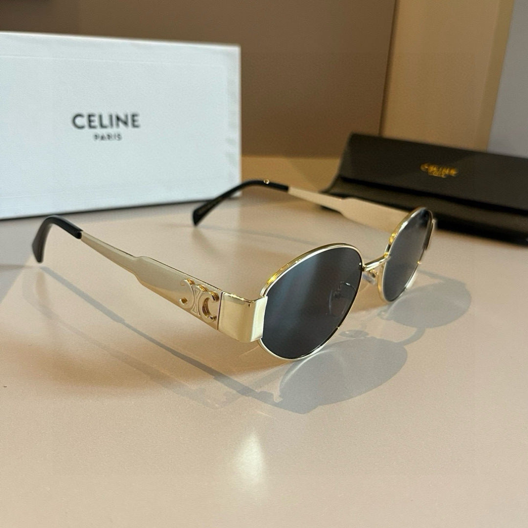 Celine Cat-Eye Gold Lens Sunglasses for Men & Women - 358309