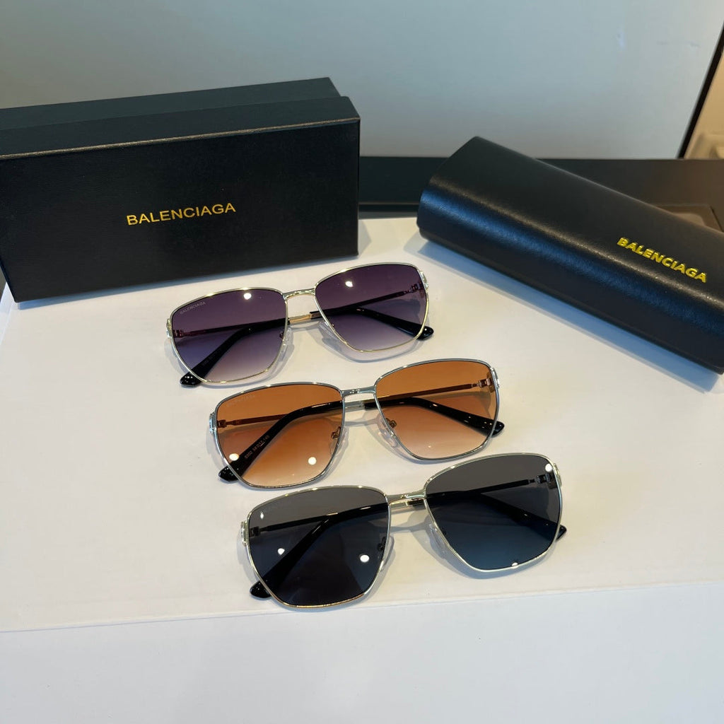 Balenciaga Rectangular Brown Lens Sunglasses for Men & Women - 935207 - detail image 8