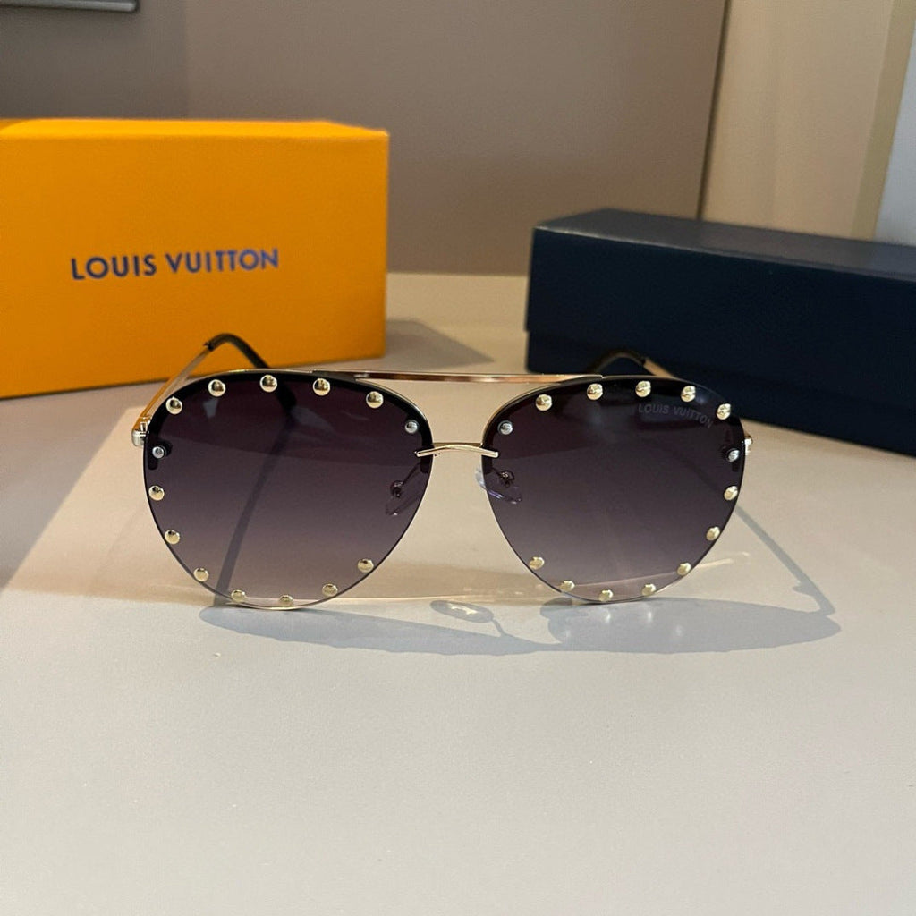 Louis Vuitton Metal Aviator Gold Lens Sunglasses for Men & Women - 448678 - detail image 2