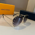 Louis Vuitton Metal Aviator Gold Lens Sunglasses for Men & Women - 448678