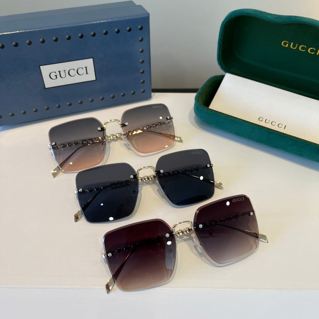 Gucci Oversized Silver Lens Sunglasses for Women - 866910 - detail image 11