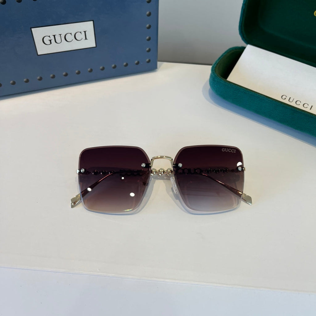 Gucci Oversized Silver Lens Sunglasses for Women - 866910 - detail image 5