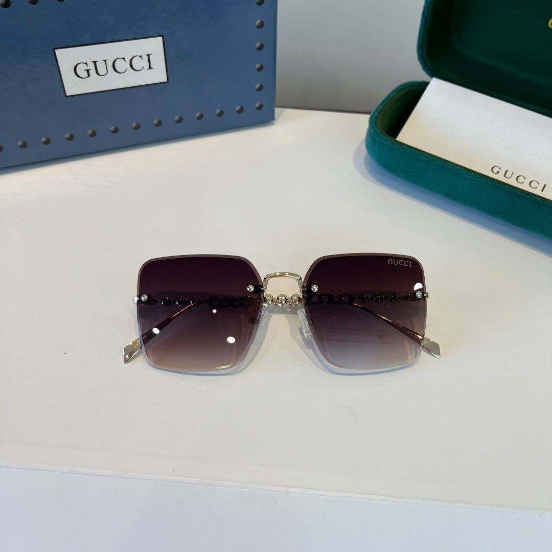 Gucci Oversized Silver Lens Sunglasses for Women - 866910 - detail image 5
