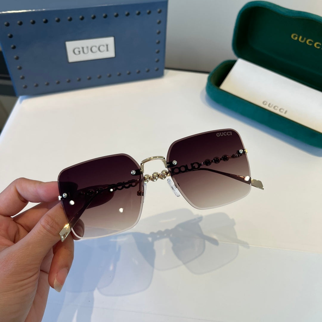Gucci Oversized Silver Lens Sunglasses for Women - 866910 - detail image 6