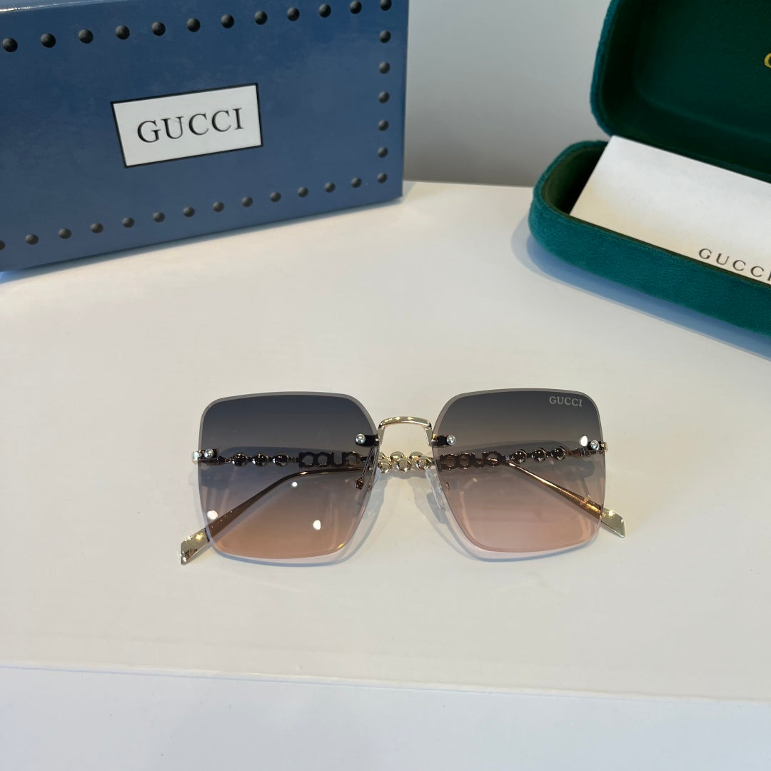 Gucci Oversized Silver Lens Sunglasses for Women - 866911 - detail image 9