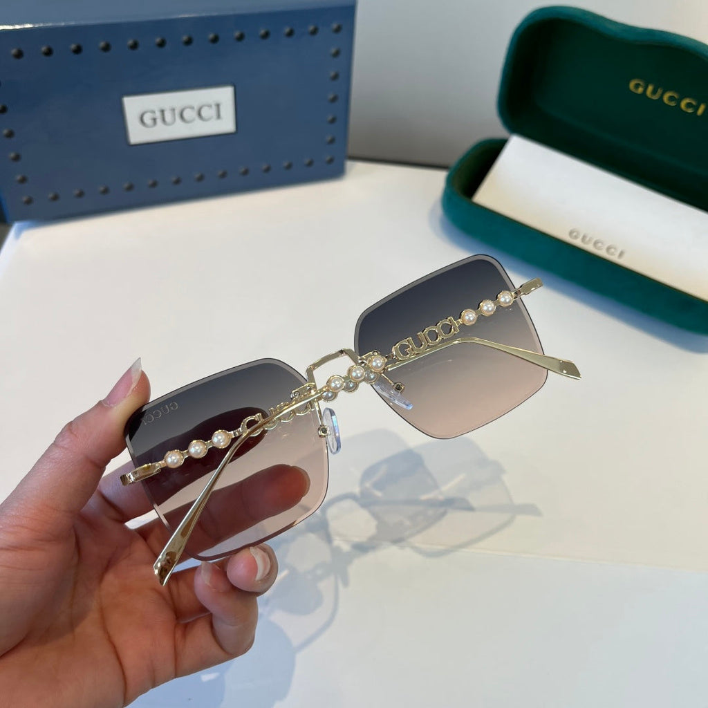 Gucci Oversized Silver Lens Sunglasses for Women - 866911 - detail image 5