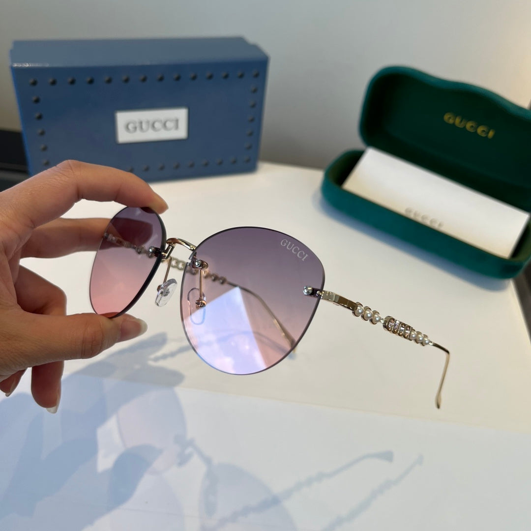 Gucci Oversized Silver Lens Sunglasses for Women - 866913 - detail image 4
