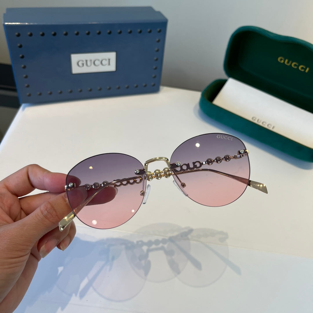 Gucci Oversized Silver Lens Sunglasses for Women - 997566 - detail image 6