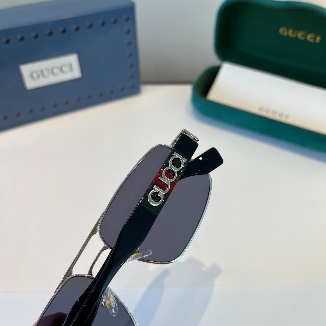 Gucci Oversized Silver Lens Sunglasses for Women - 866917 - detail image 7