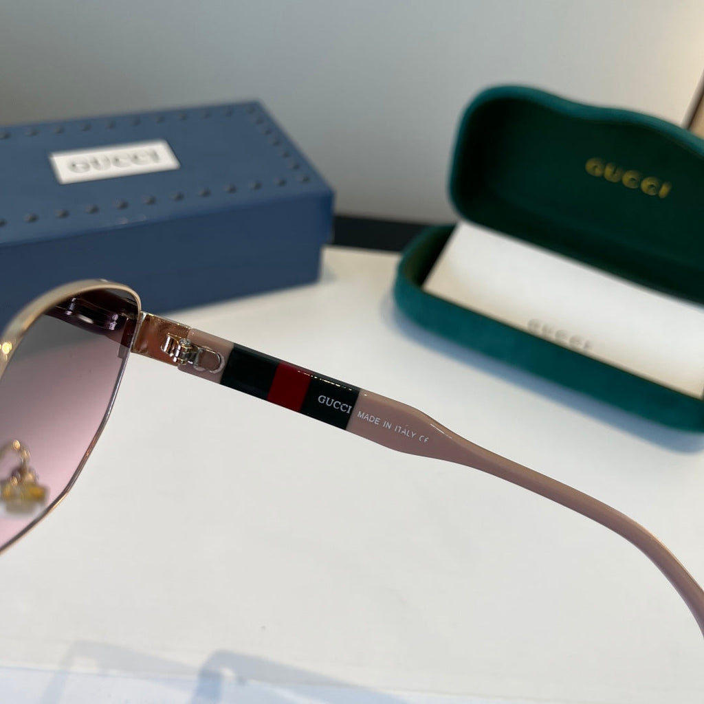 Gucci Oversized Silver Lens Sunglasses for Women - 866926 - detail image 5