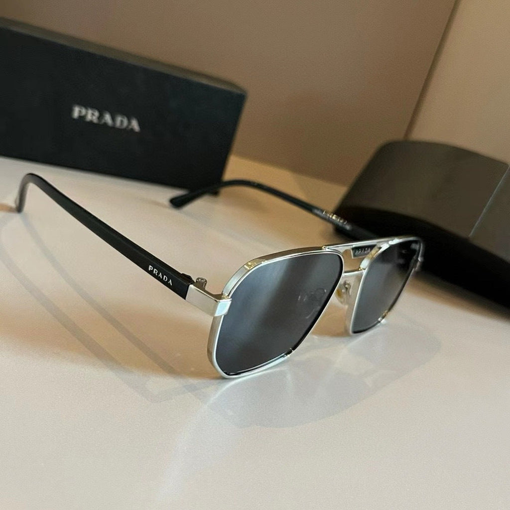 Prada Polarized Fashion Gold Lens Sunglasses for Men - 398965