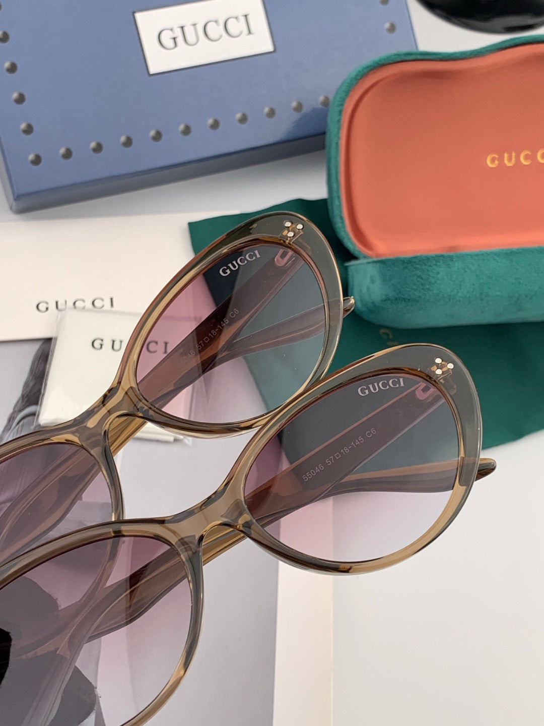 Gucci G65504 Polarized Fashion Gold Lens Sunglasses for Men & Women - 934069 - detail image 5