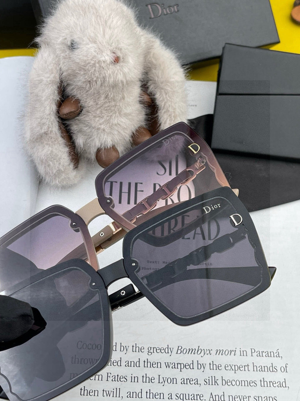 Dior CD5302 Square Gold Lens Sunglasses for Men & Women - 997995 - detail image 5