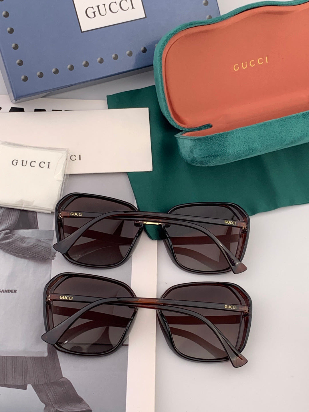 Gucci G14900 Polarized Square Gold Lens Sunglasses for Men & Women - 997608 - detail image 6