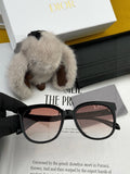 Dior D6106 Polarized Round Red Lens Sunglasses for Men & Women - 997990