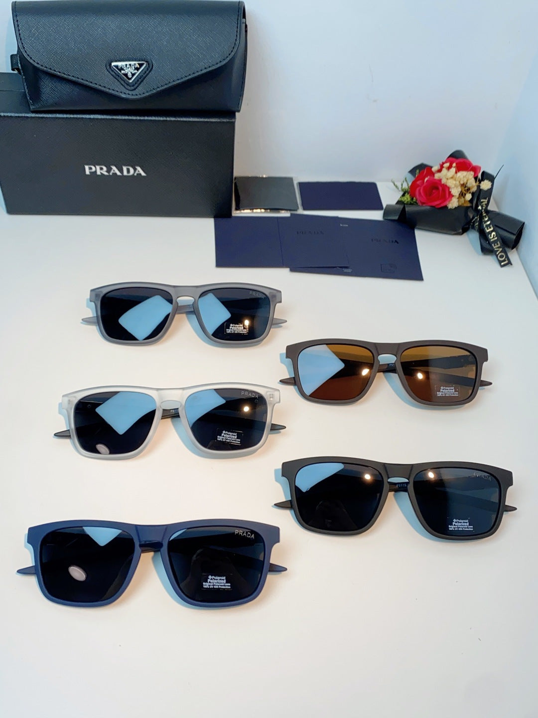 Prada Polarized Fashion Orange Lens Sunglasses for Men - 398946 - detail image 12