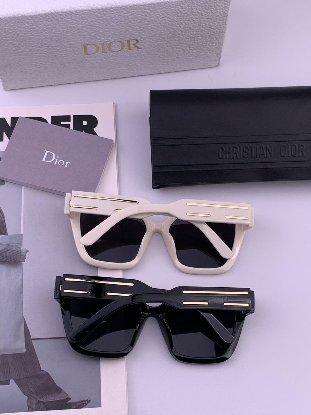 Dior CD9990 Polarized Square Black Lens Sunglasses for Women - 132406 - detail image 6