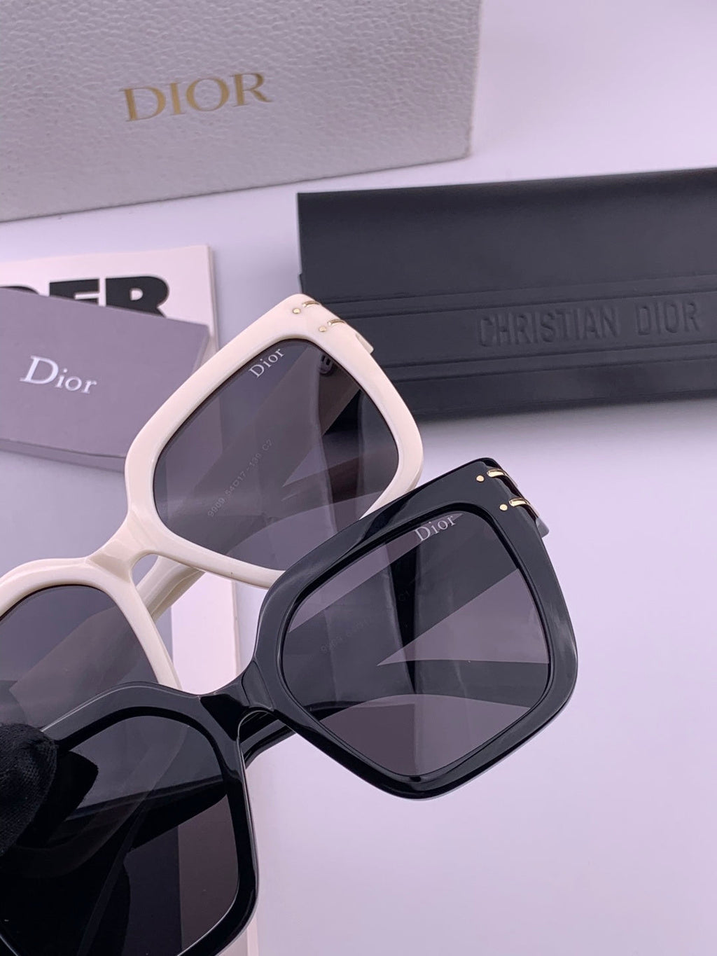 Dior CD9990 Polarized Square Black Lens Sunglasses for Women - 132406 - detail image 5