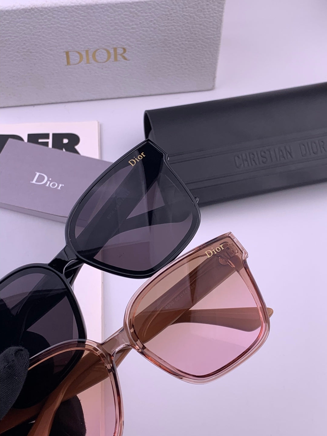 Dior D6895 Square Pink Lens Sunglasses for Men & Women - 132403 - detail image 4