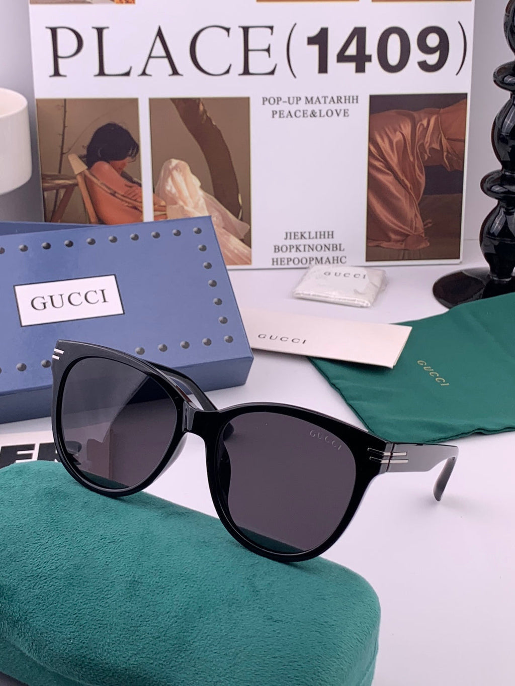Gucci G2234 Polarized Square Pink Lens Sunglasses for Men & Women - 132296 - detail image 4