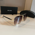 Prada Polarized Fashion Gold Lens Sunglasses for Men - 487159
