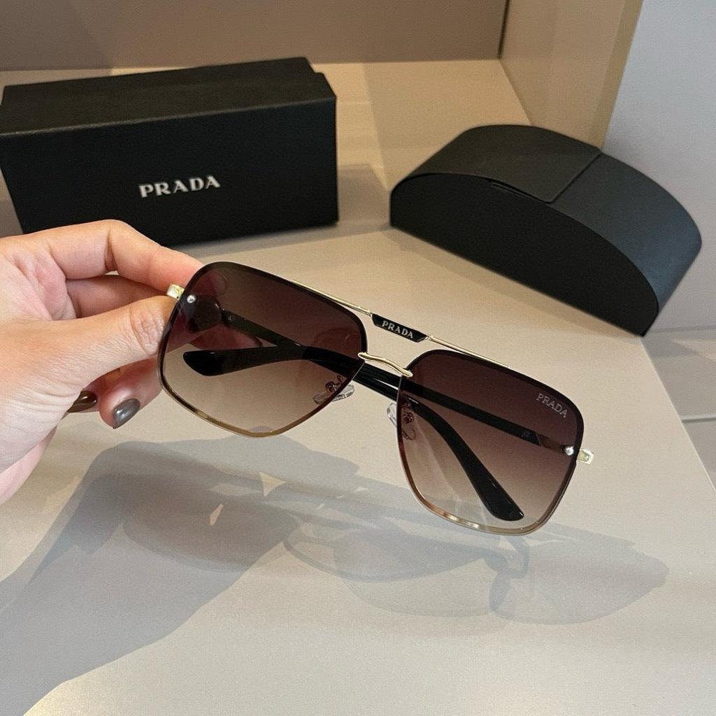 Prada Polarized Fashion Gold Lens Sunglasses for Men - 487159 - detail image 5