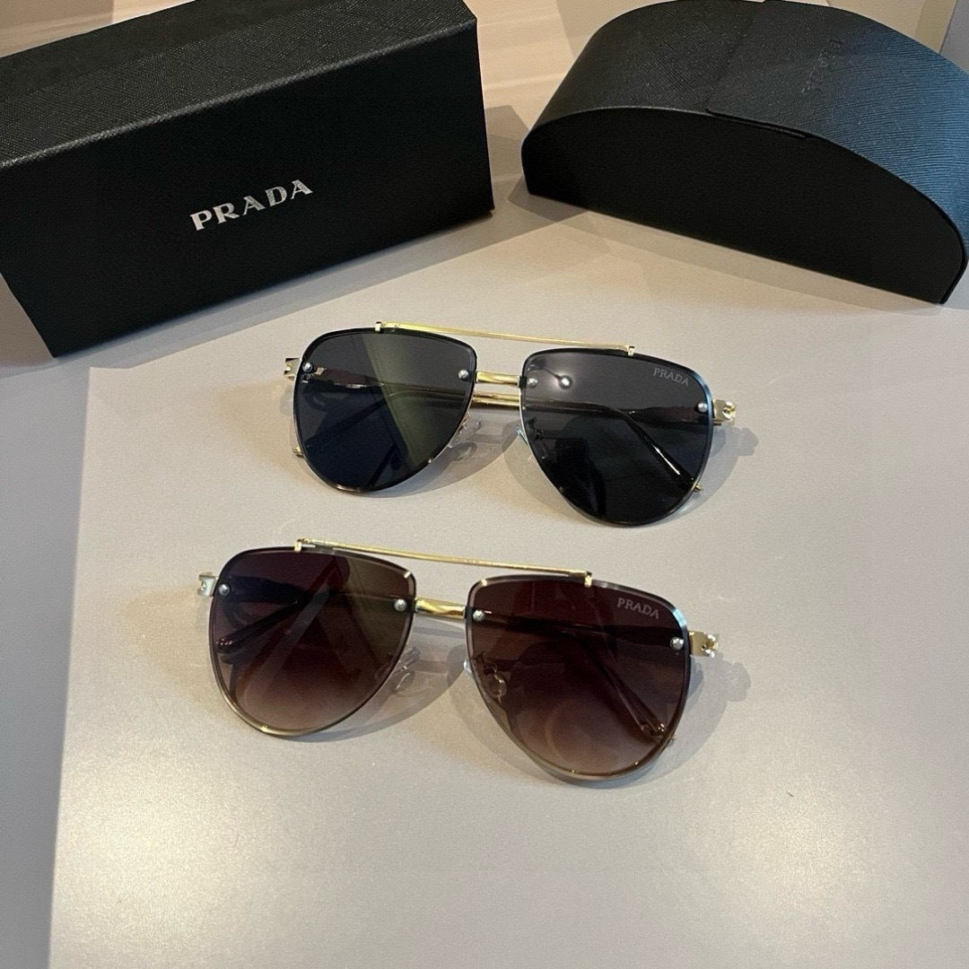 Prada Polarized Fashion Gold Lens Sunglasses for Men - 487162 - detail image 8