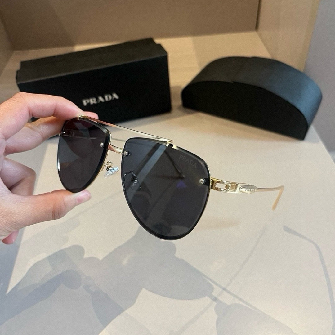 Prada Polarized Fashion Gold Lens Sunglasses for Men - 487162 - detail image 4