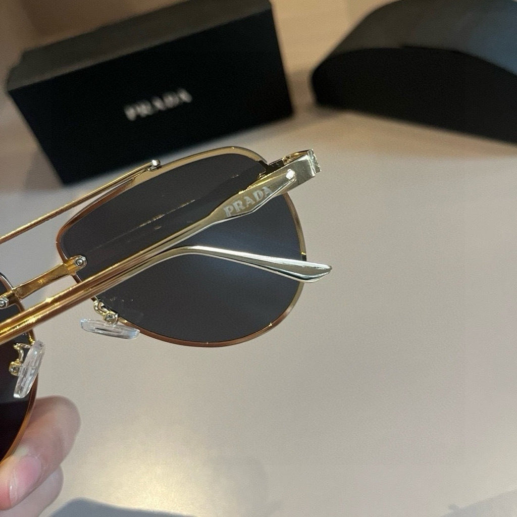 Prada Polarized Fashion Gold Lens Sunglasses for Men - 487162 - detail image 7