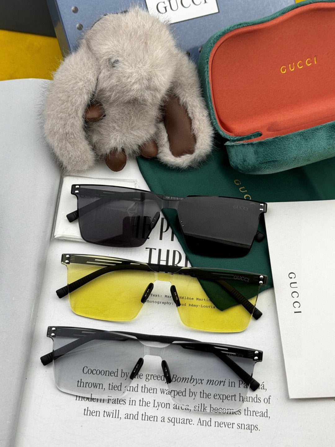 Gucci G910 Polarized Fashion Black Lens Sunglasses for Men & Women - 158206 - detail image 7