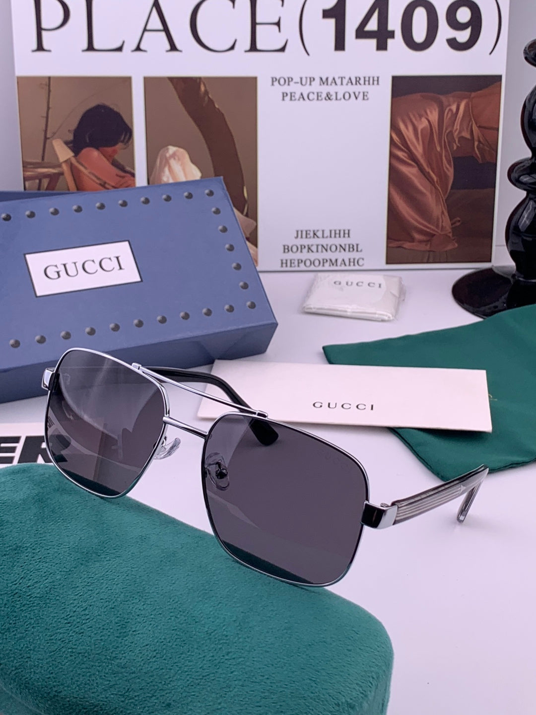 Gucci G2880 Polarized Aviator Black Lens Sunglasses for Men & Women - 158244 - detail image 6