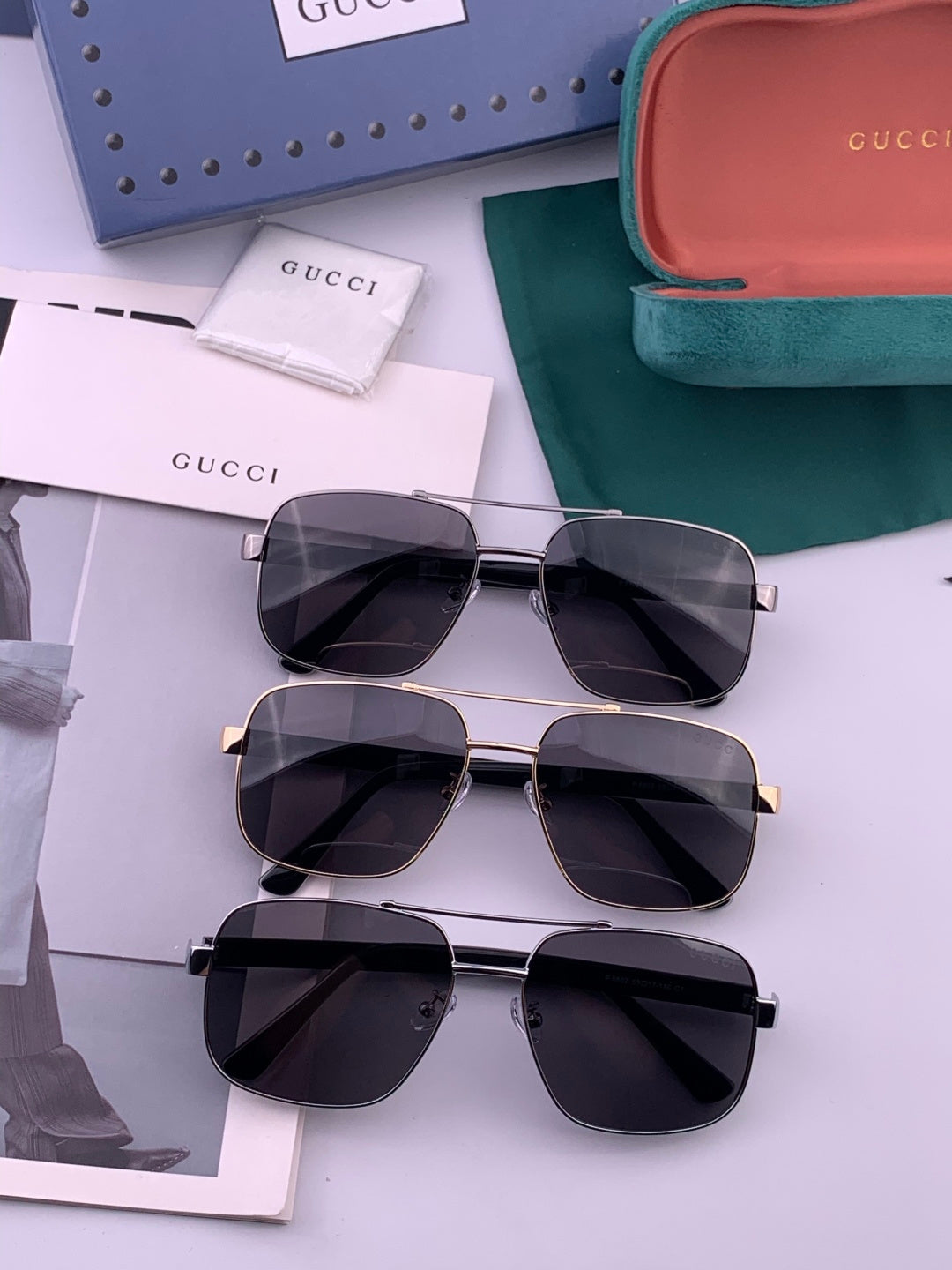 Gucci G2880 Polarized Aviator Black Lens Sunglasses for Men & Women - 158244 - detail image 8