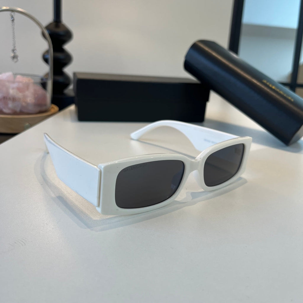 Balenciaga Rectangular Silver Lens Sunglasses for Men & Women - 372347
