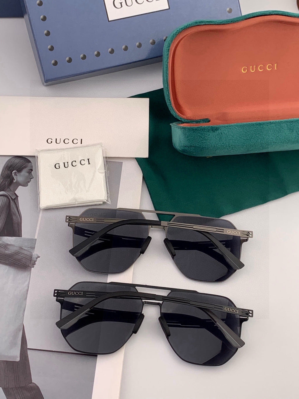 Gucci G611 Polarized Fashion Black Lens Sunglasses for Men & Women - detail image 4