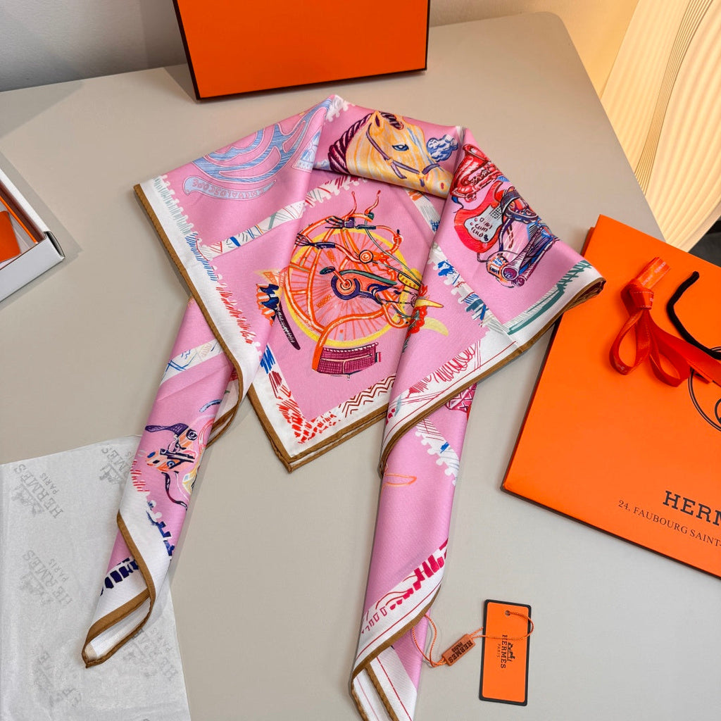 Hermès 90X90CM Fashion Pink Lens Sunglasses for Men & Women - 433021 - detail image 3