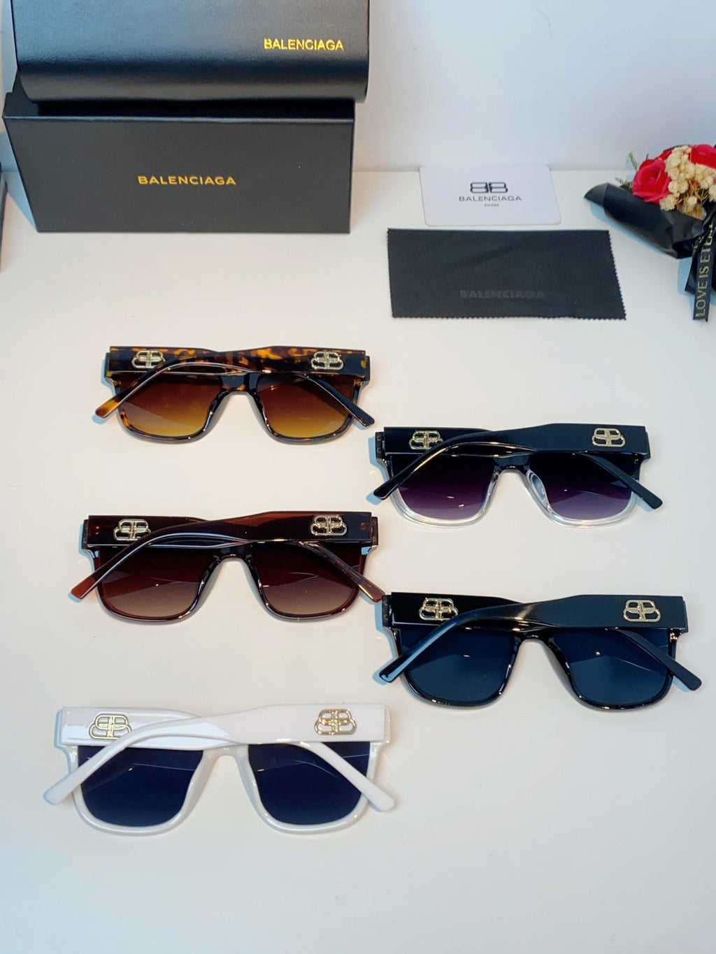 Balenciaga Fashion Red Lens Sunglasses for Men & Women - 358656 - detail image 13