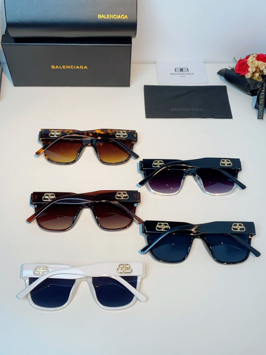 Balenciaga Fashion Red Lens Sunglasses for Men & Women - 358653 - detail image 11