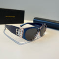 Balenciaga Rectangular Black Lens Sunglasses for Men & Women - 416092