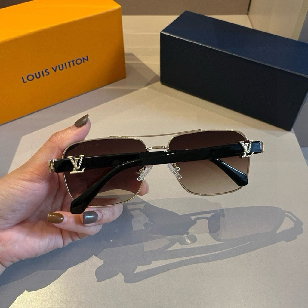 Louis Vuitton Metal Aviator Gold Lens Sunglasses for Men & Women - 464674 - detail image 5