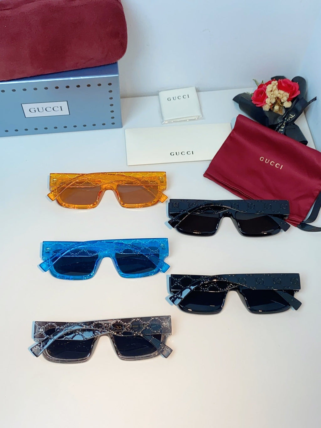 Gucci Square Black Lens Sunglasses for Men & Women - 493284 - detail image 11