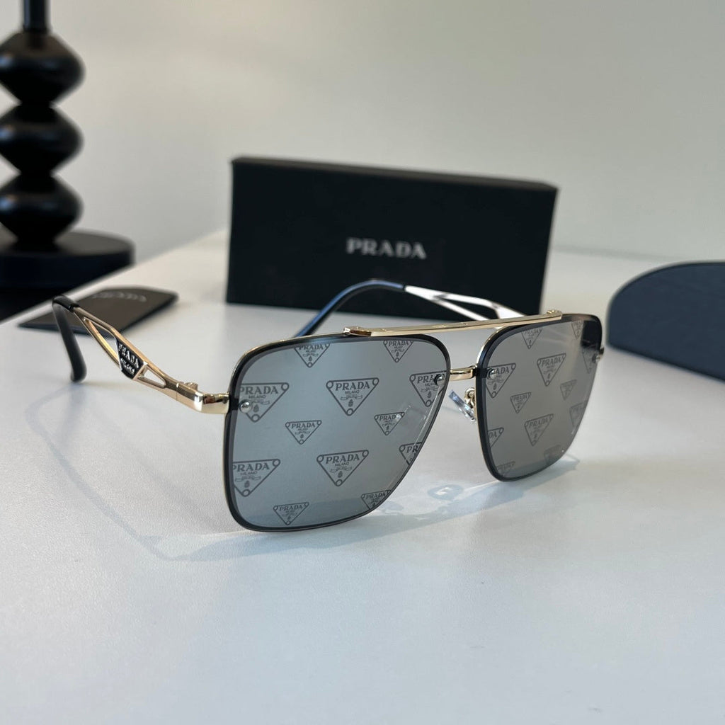 Prada Polarized Fashion Silver Lens Sunglasses for Men - 465585