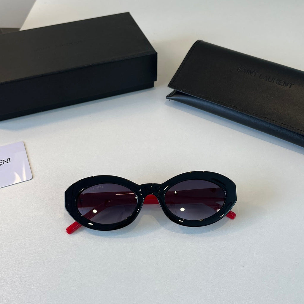 Saint Laurent Cat-Eye Silver Lens Sunglasses for Men & Women - 358263 - detail image 4