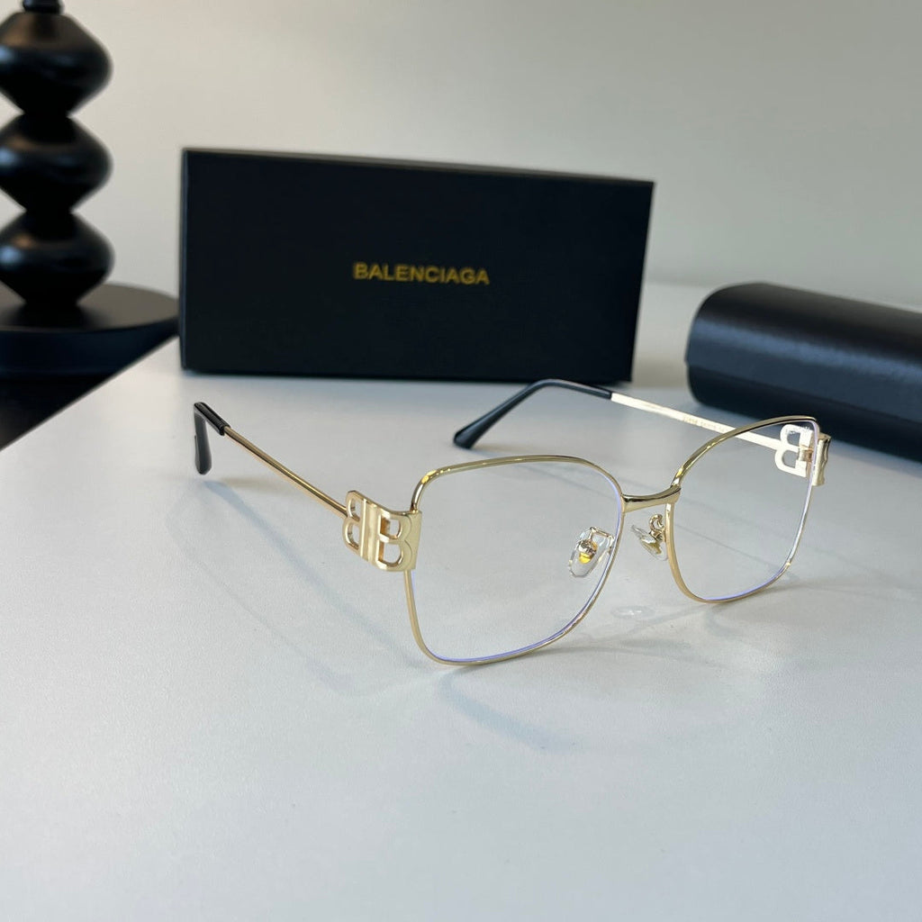 Balenciaga Rectangular Silver Lens Sunglasses for Men & Women - 466029