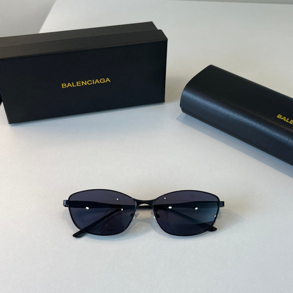 Balenciaga Rectangular Blue Lens Sunglasses for Men & Women - detail image 4