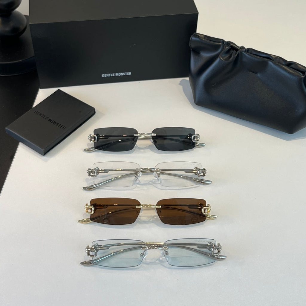 Gentle Monster Fashion Silver Lens Sunglasses for Men & Women - 488017 - detail image 11
